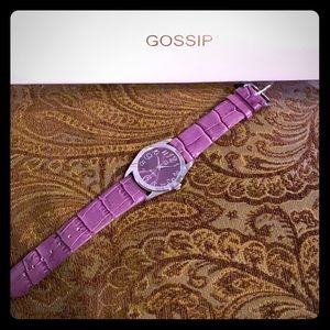 NEW Purple Leather Strap Watch by Gossip